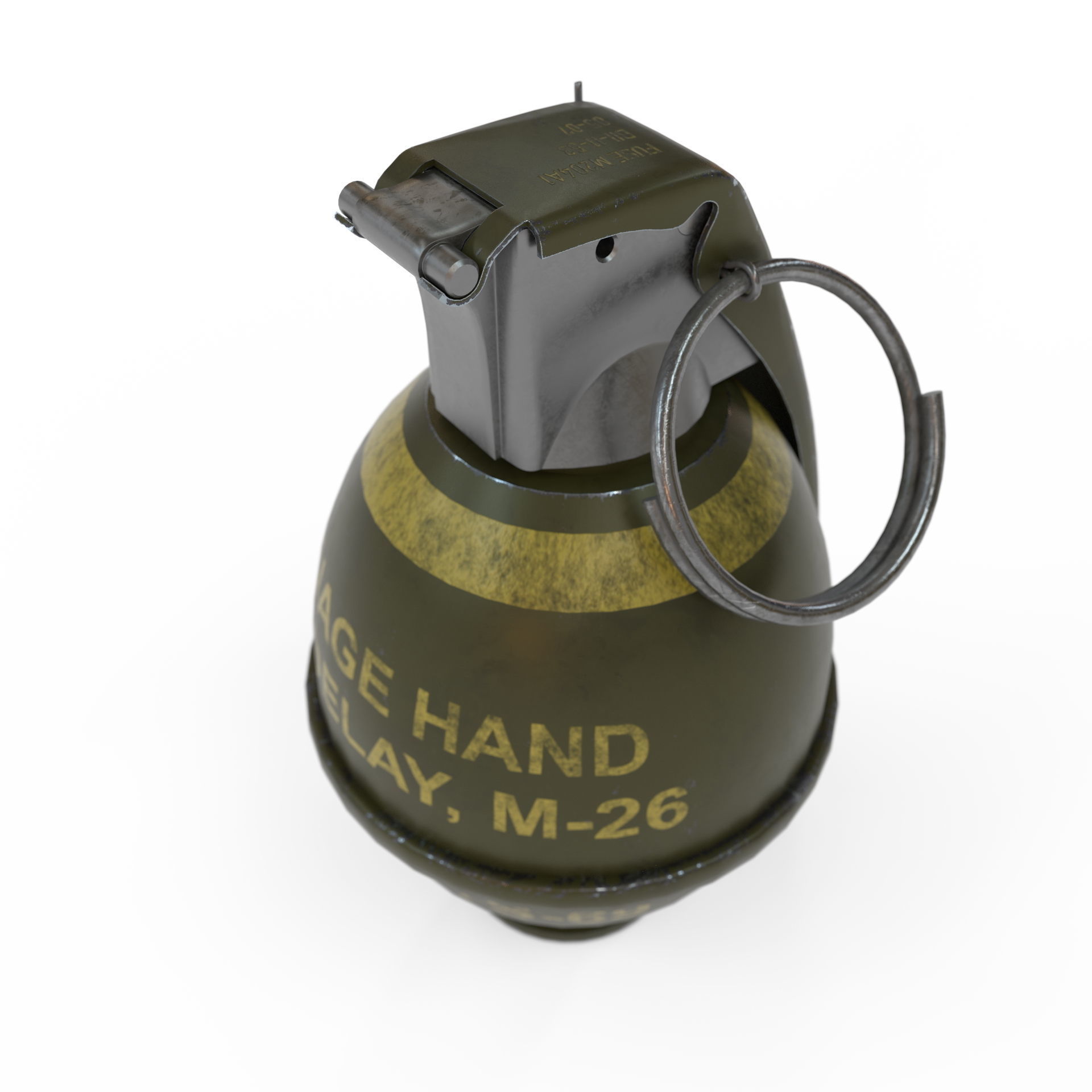 M26 grenade Low-poly 3D model_2