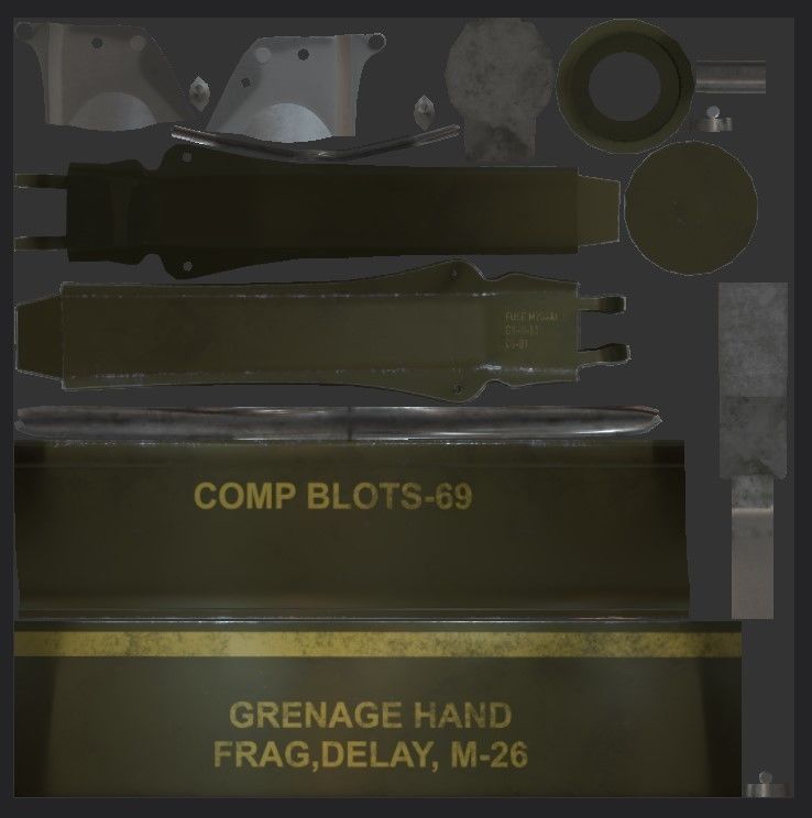 M26 grenade Low-poly 3D model_6