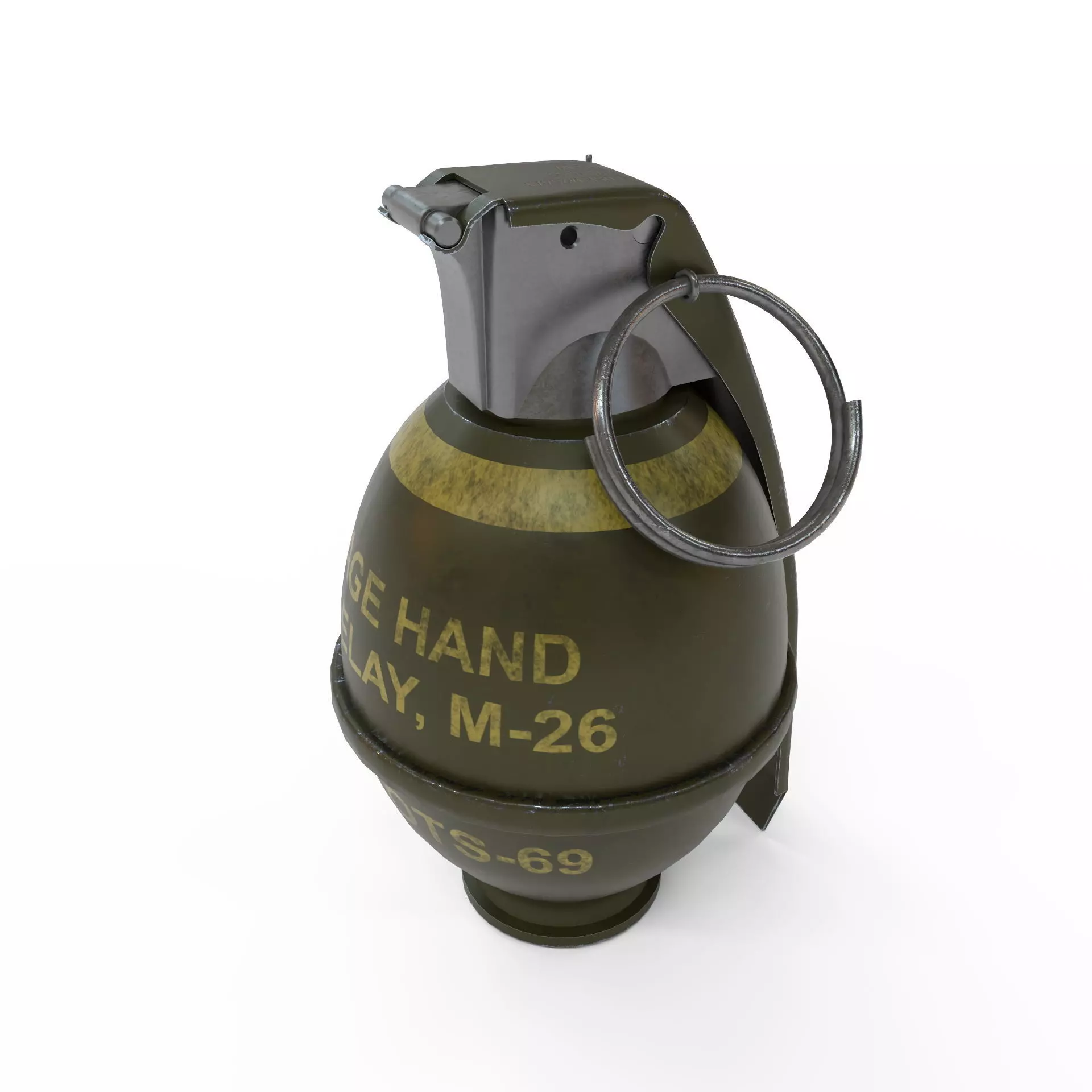 M26 grenade Low-poly 3D model_0