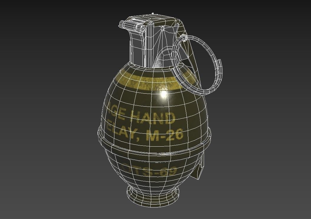 M26 grenade Low-poly 3D model_7