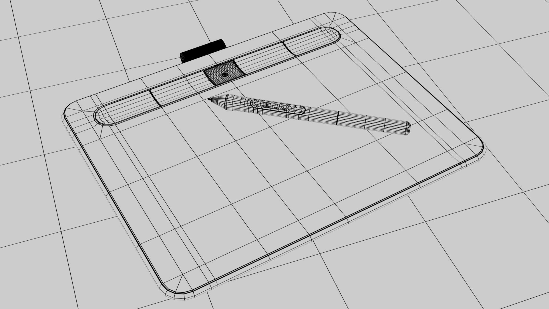 Graphics tablet with pen 3D model CGTrader