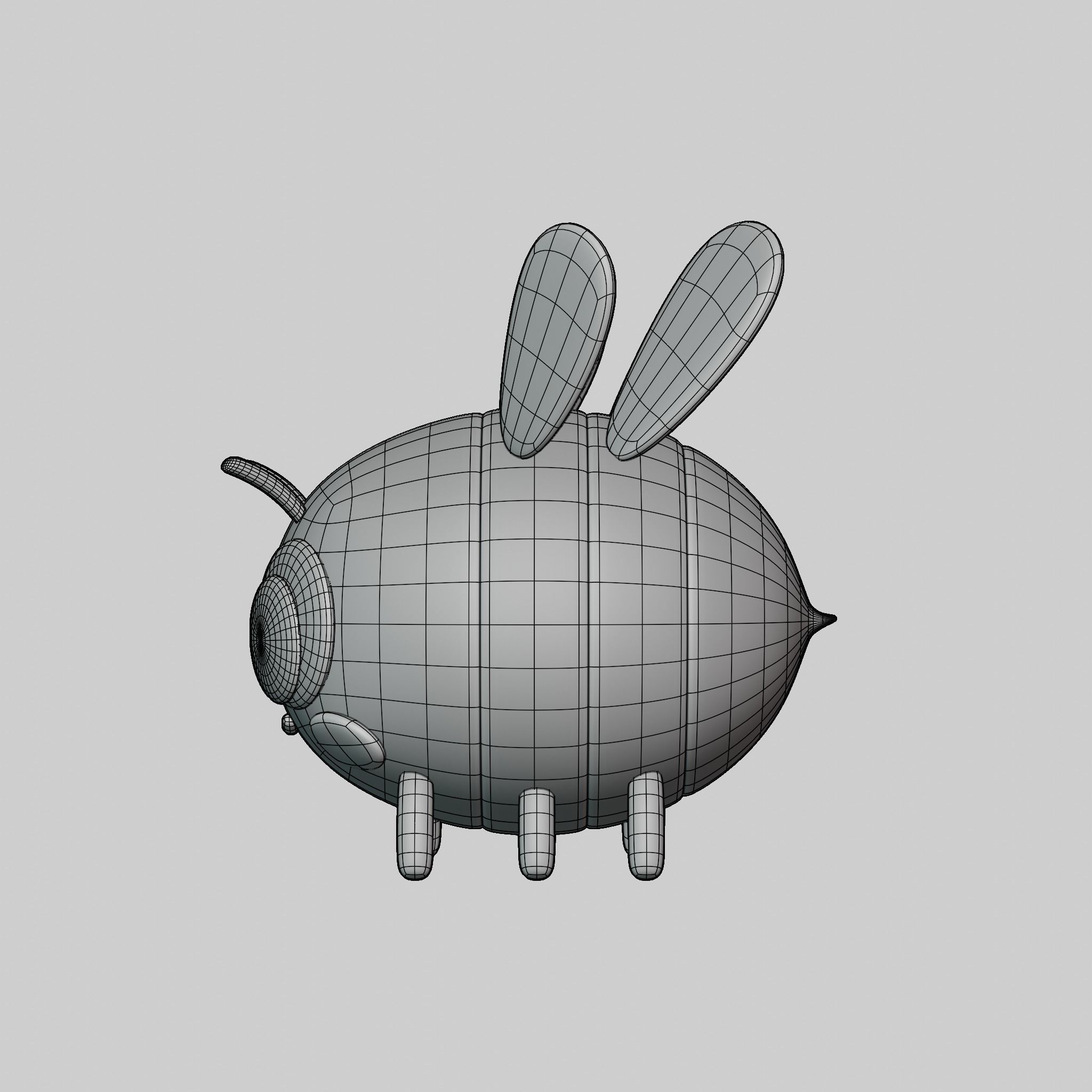 Character Cartoon bee 3D model_6