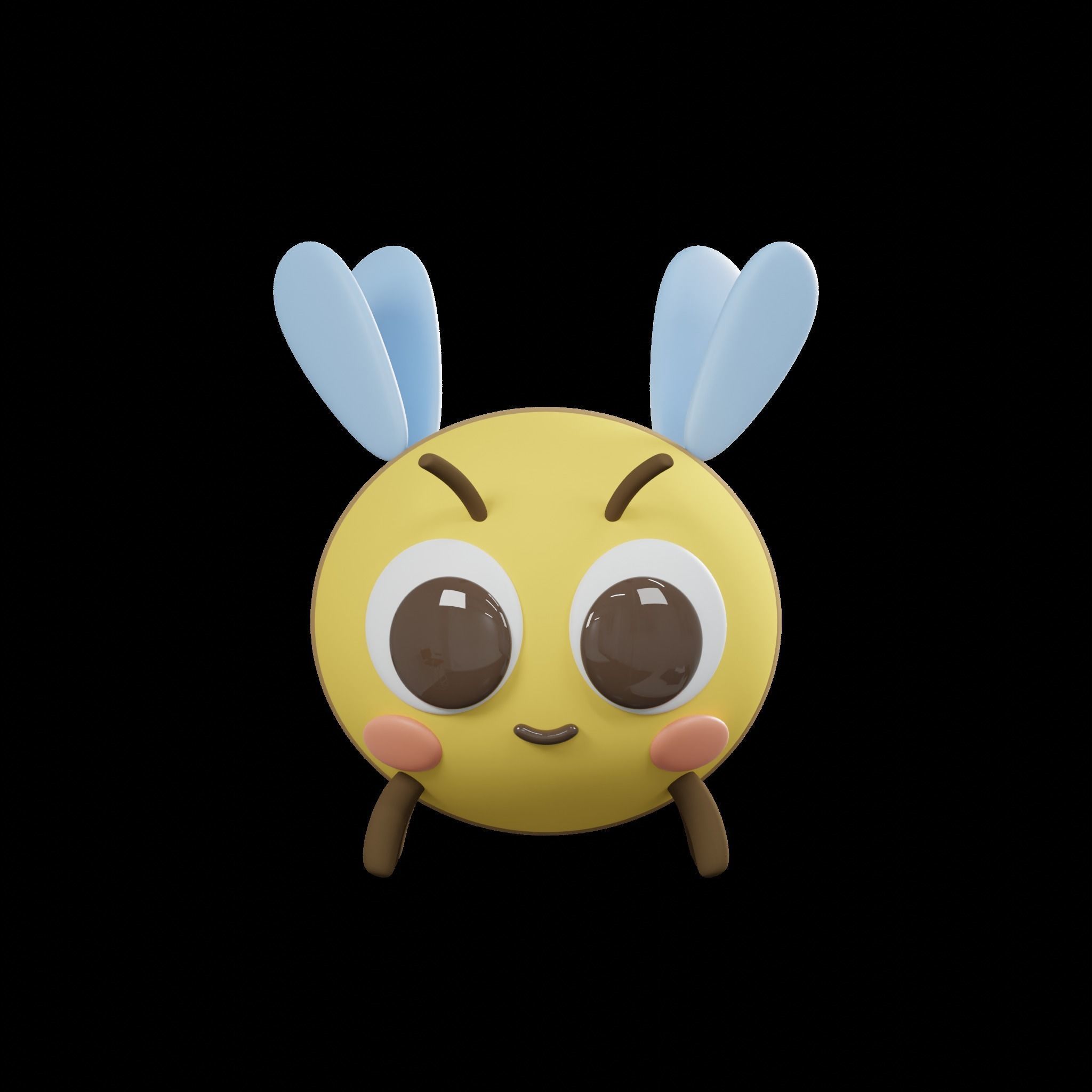 Character Cartoon bee 3D model_1