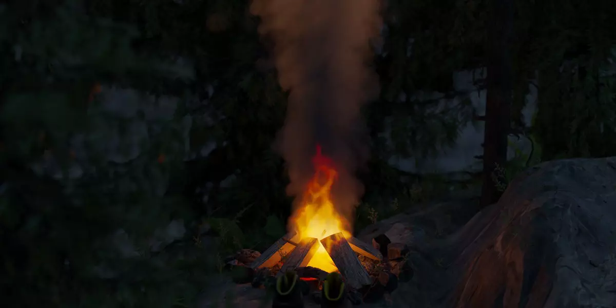 VDB Animated Bonfire 3D model_0