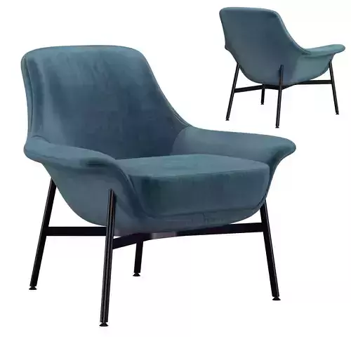 Seymour Low Fixed Chair 3D model
