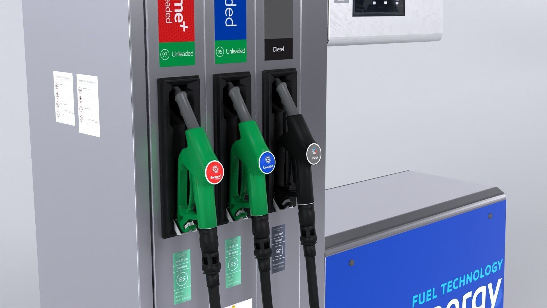Fuel Dispenser ExxonMobil Brand 3D model_5