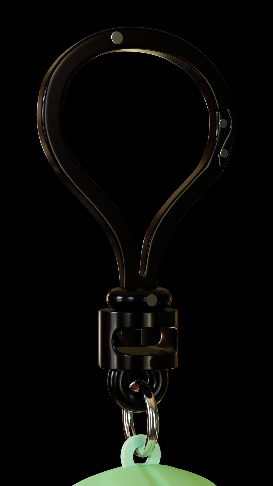 baby yoda keychain 3D model_4