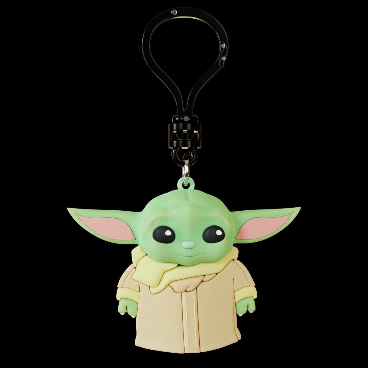 baby yoda keychain 3D model_3