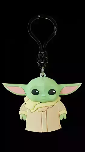 baby yoda keychain