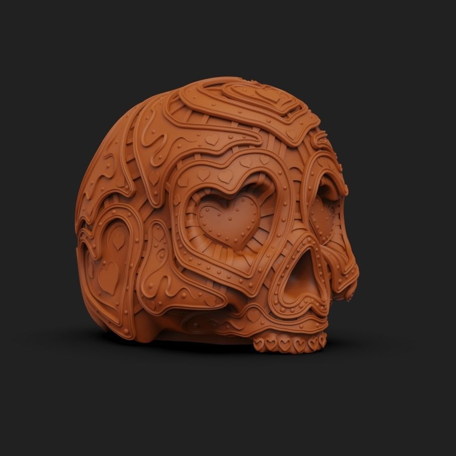 For Ever Yours Decorative Skull 3D print model_6