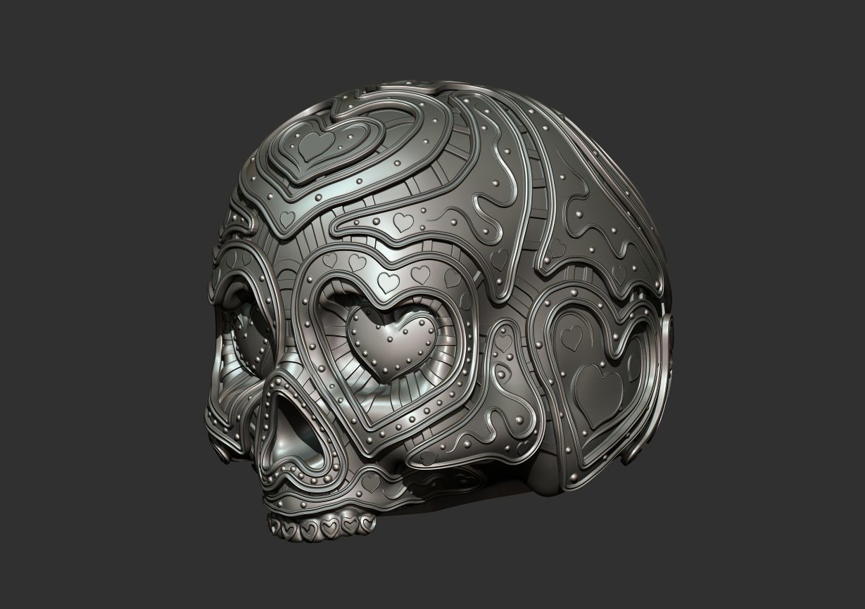 For Ever Yours Decorative Skull 3D print model_14