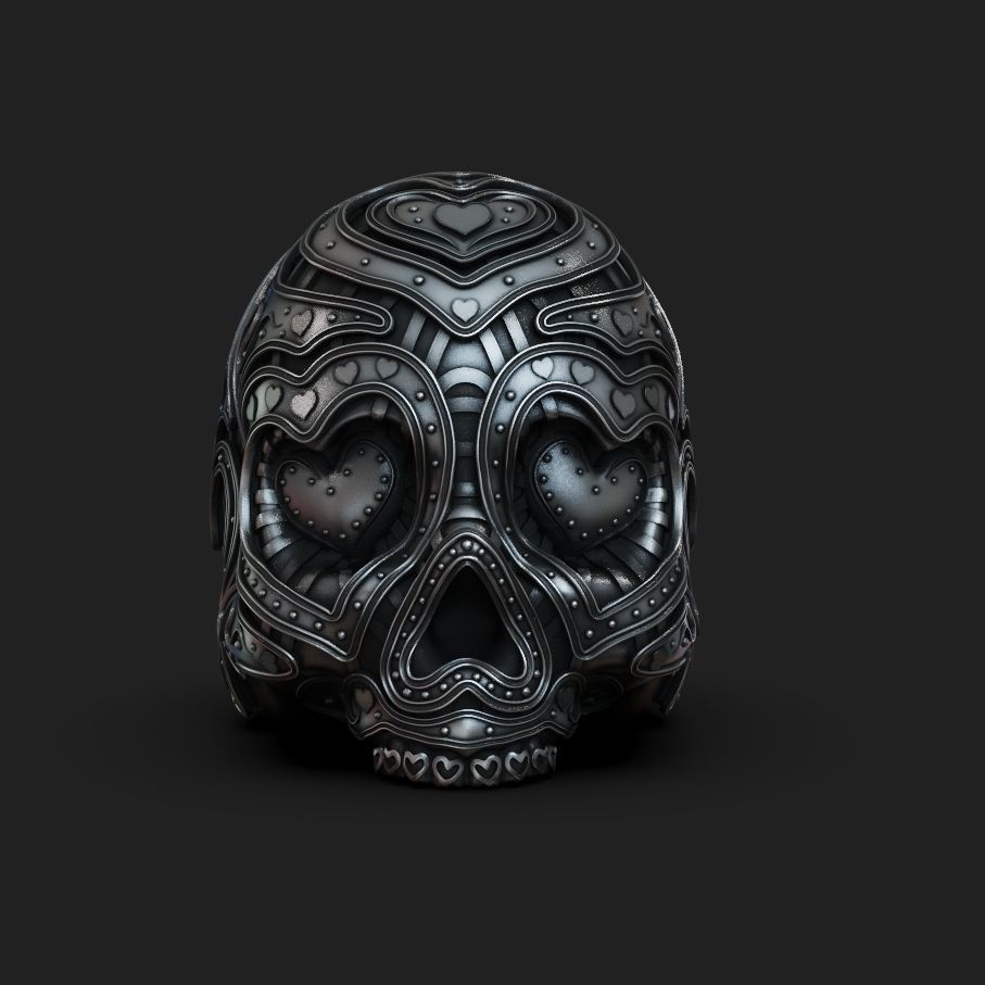 For Ever Yours Decorative Skull 3D print model_4