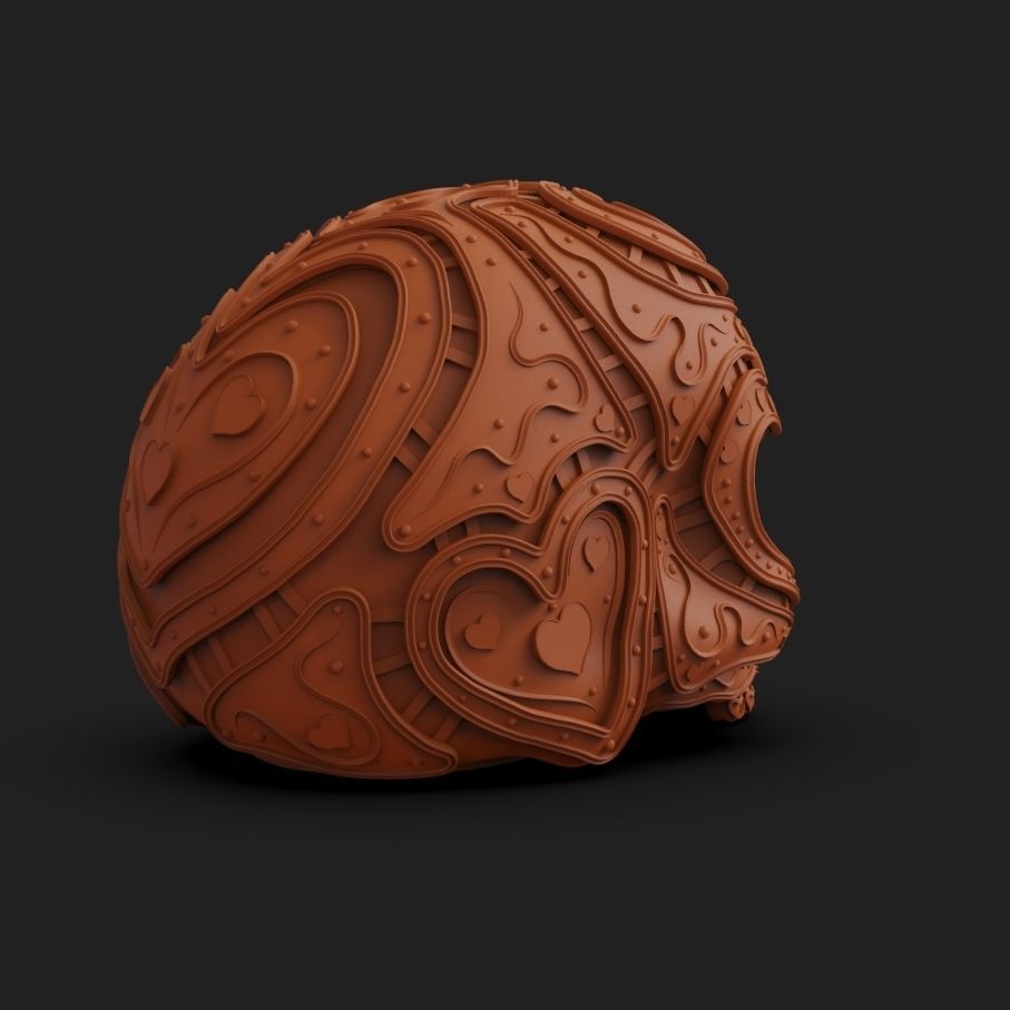 For Ever Yours Decorative Skull 3D print model_8