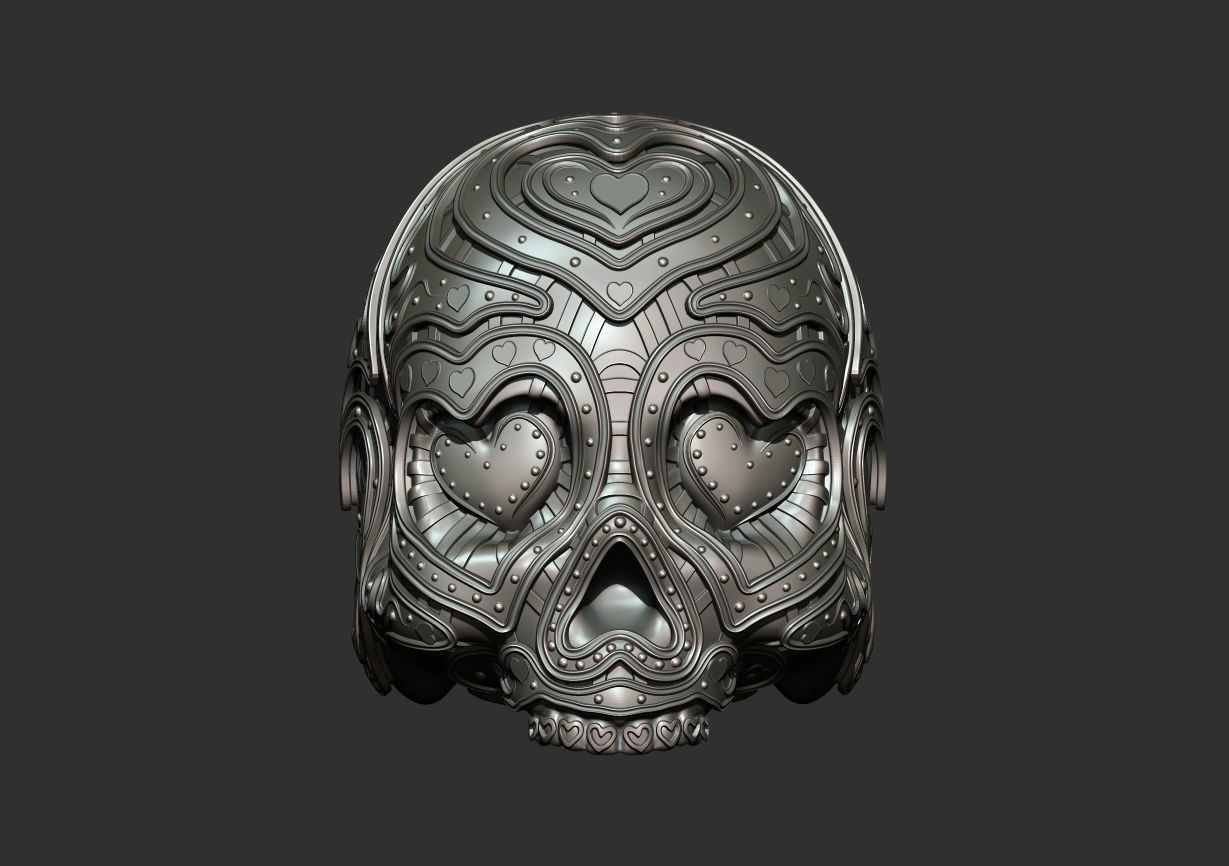 For Ever Yours Decorative Skull 3D print model_13