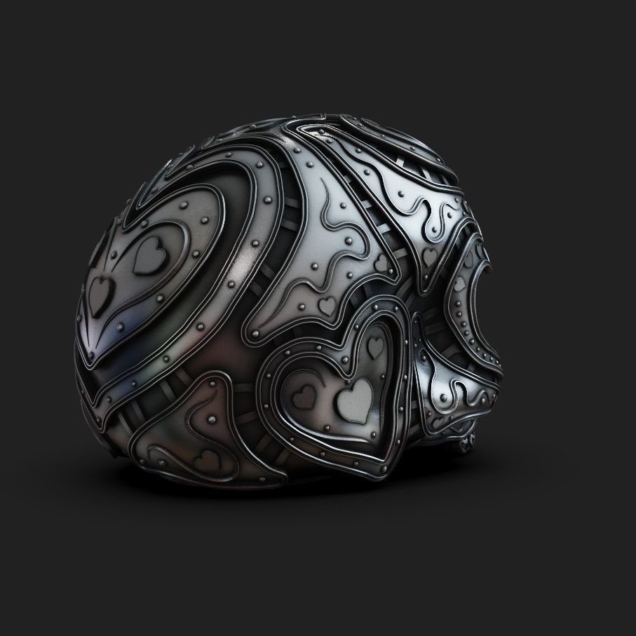 For Ever Yours Decorative Skull 3D print model_11