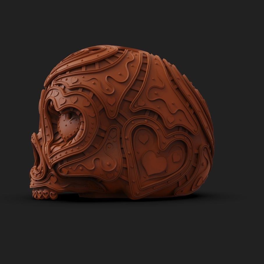 For Ever Yours Decorative Skull 3D print model_9