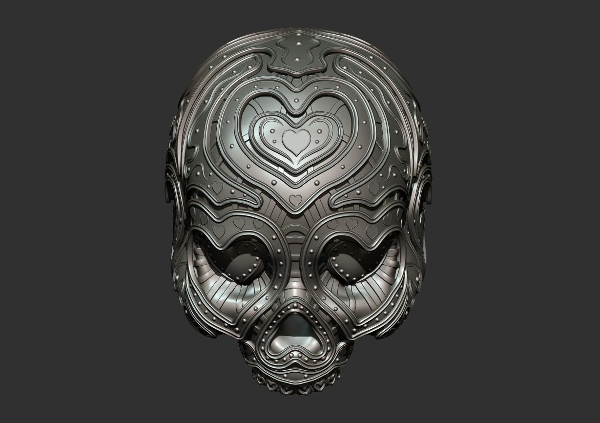 For Ever Yours Decorative Skull 3D print model_16