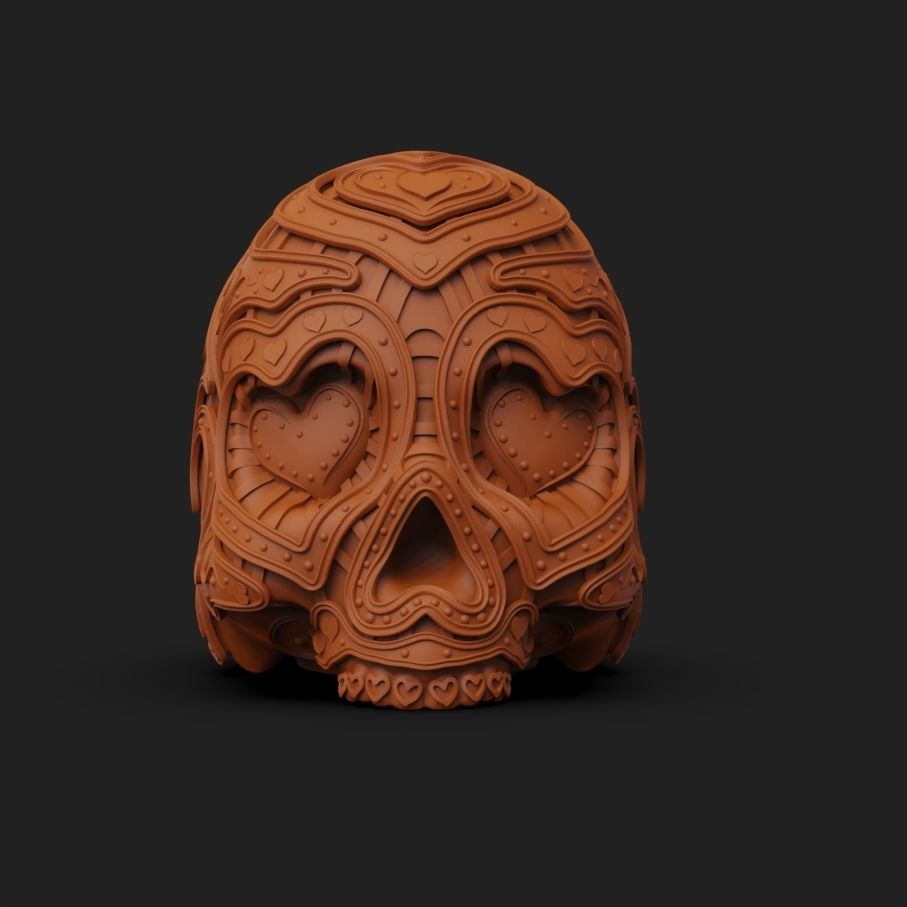 For Ever Yours Decorative Skull 3D print model_7