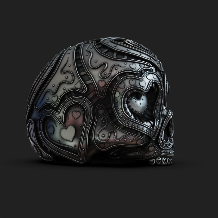 For Ever Yours Decorative Skull 3D print model_5