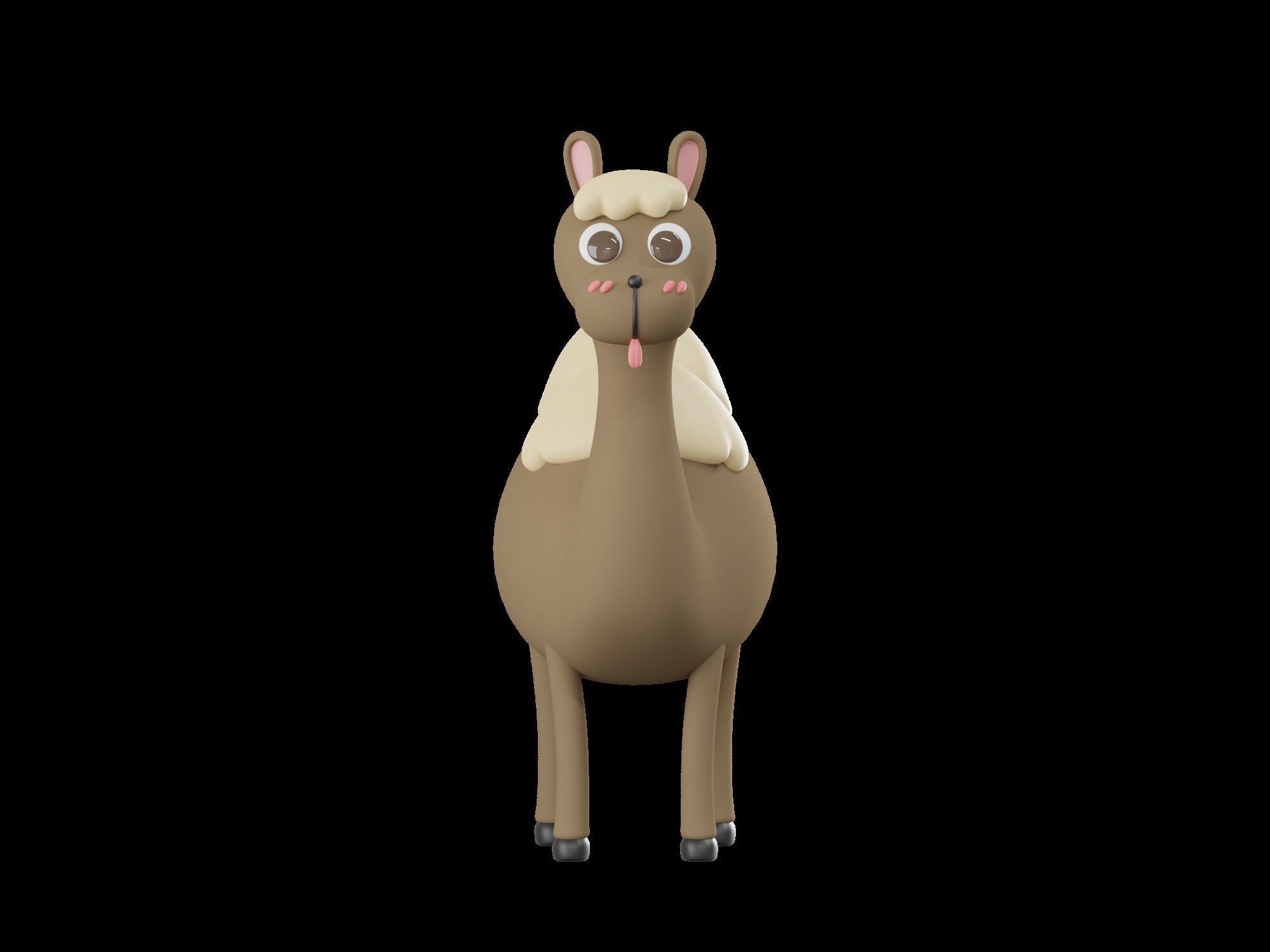 Character Cute Camel 3D model_2