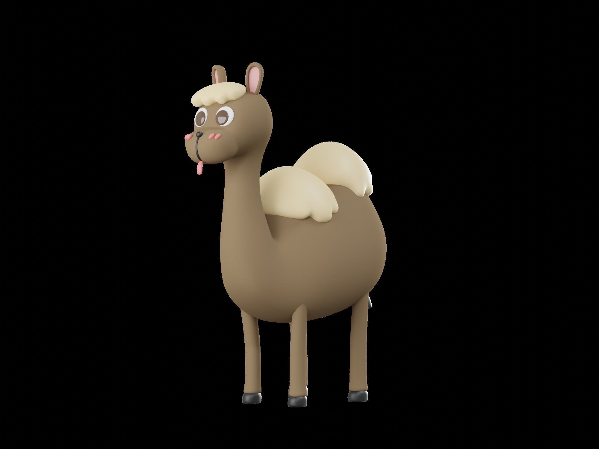 Character Cute Camel 3D model_4