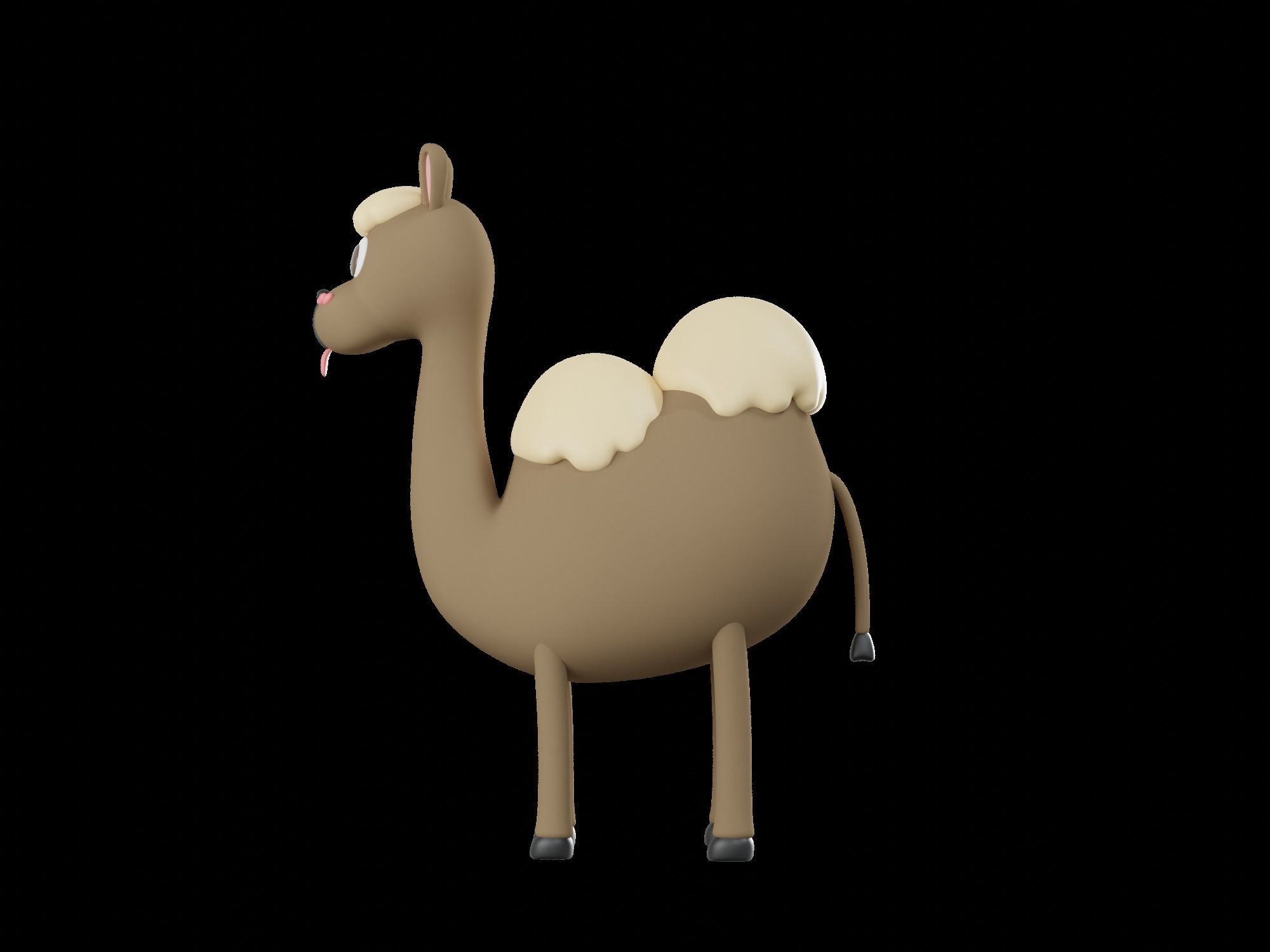 Character Cute Camel 3D model_6