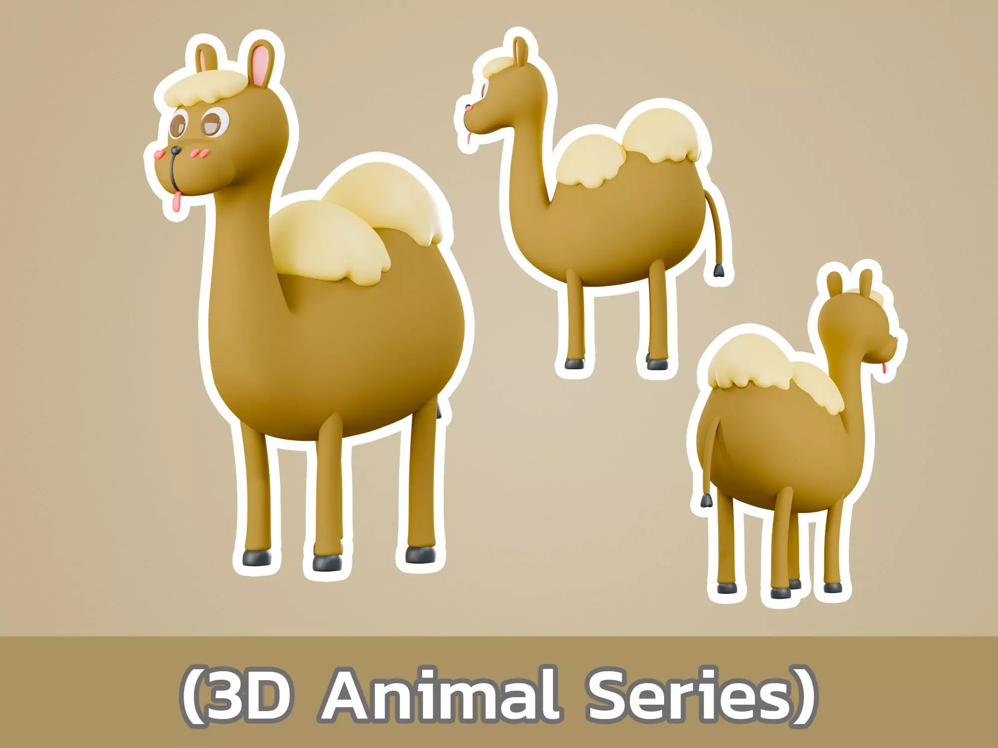 Character Cute Camel 3D model_0