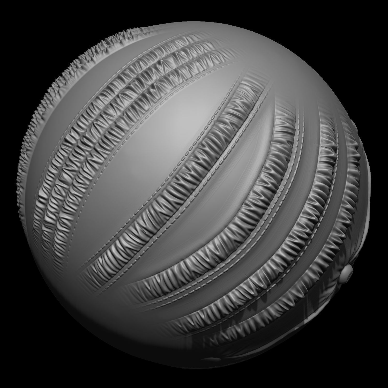 Puckering Fabric and Seam Cloth Brushes for ZBrush Low-poly 3D model_23