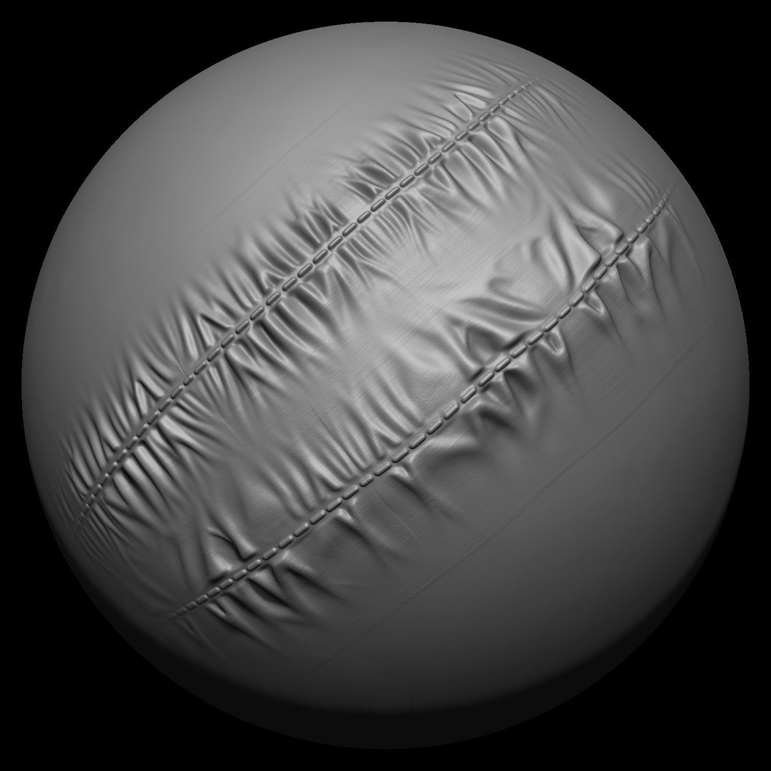 Puckering Fabric and Seam Cloth Brushes for ZBrush Low-poly 3D model_15