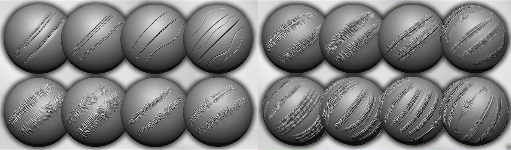 Puckering Fabric and Seam Cloth Brushes for ZBrush Low-poly 3D model_9