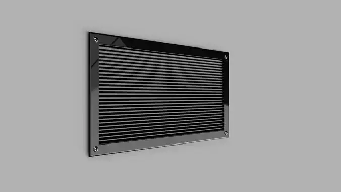 Black Painted Ventilation grille Game Ready Model