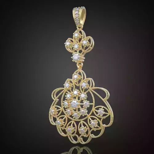 Earring 3D model 3D 0148 printable model11