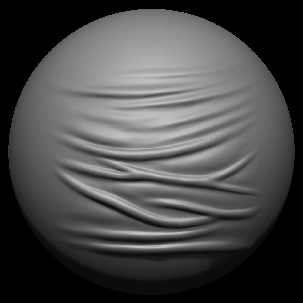 50 VDM Clothing Brushes for ZBrush Vol 02 Low-poly 3D model_10