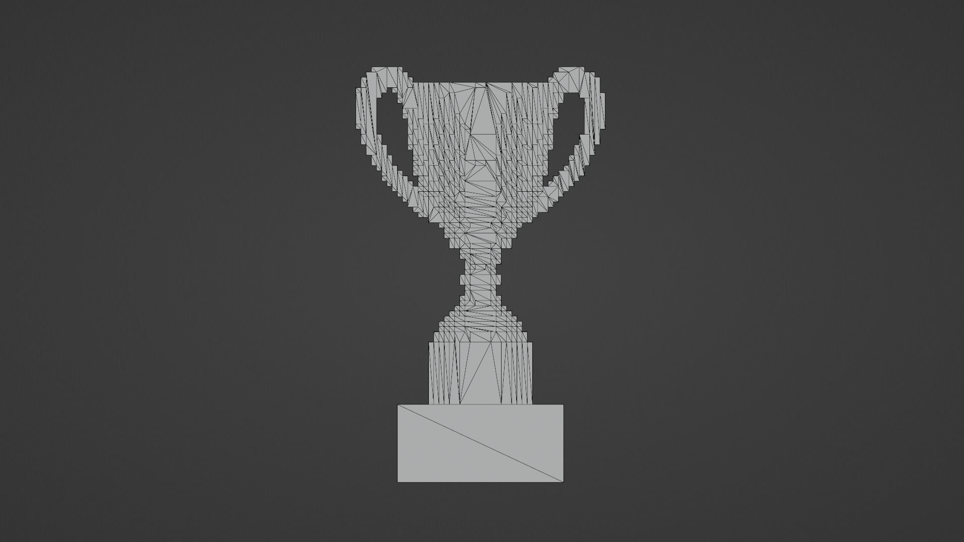 Voxel Trophy Low-poly 3D model_5