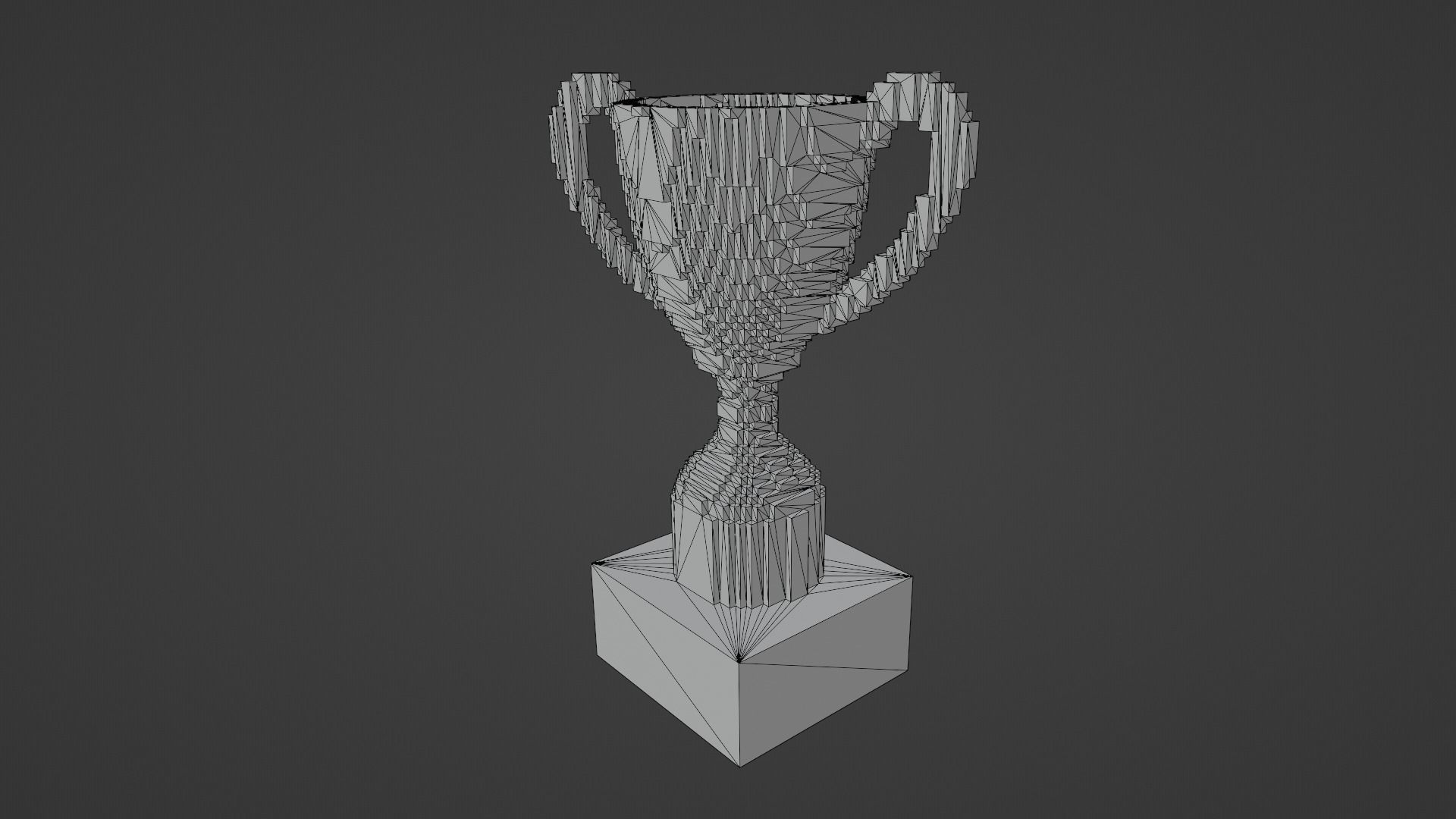Voxel Trophy Low-poly 3D model_4