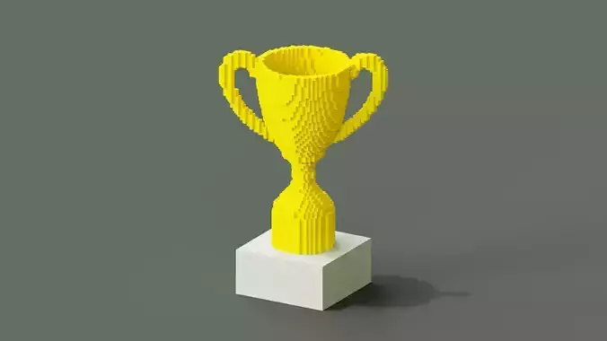 Voxel Trophy Low-poly 3D model Voxel Trophy Low-poly 3D model