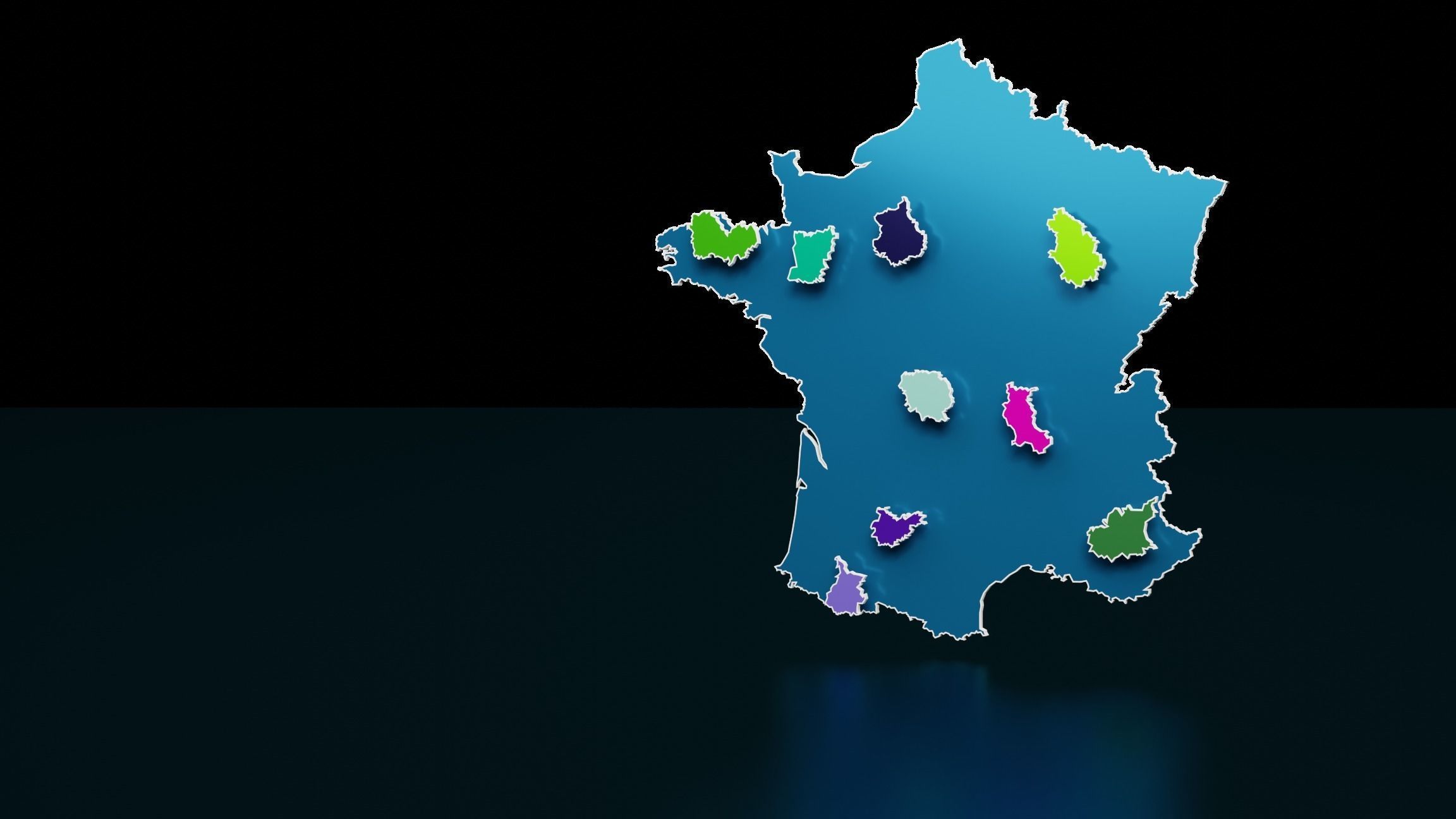 FRANCE POLITICAL MAP LAYOUT Low-poly 3D model_20