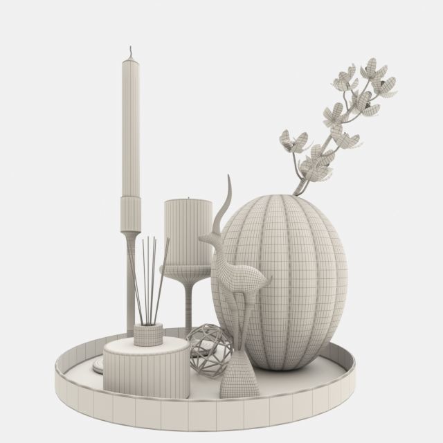 decor set 01 free 3D model | CGTrader