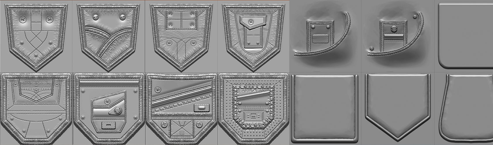 Pocket VDM Brushes for ZBrush Vol 01 Low-poly 3D model_10