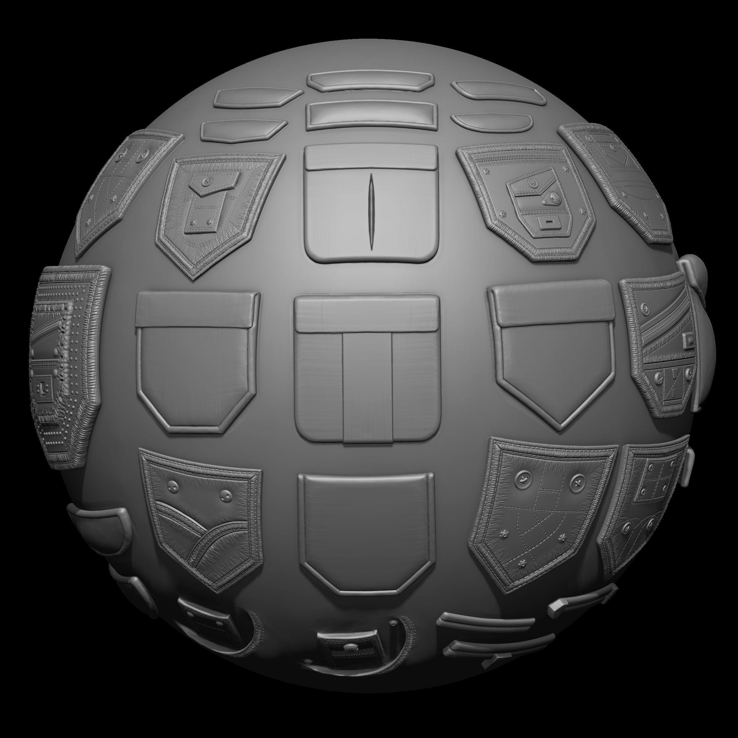 Pocket VDM Brushes for ZBrush Vol 01 Low-poly 3D model_52