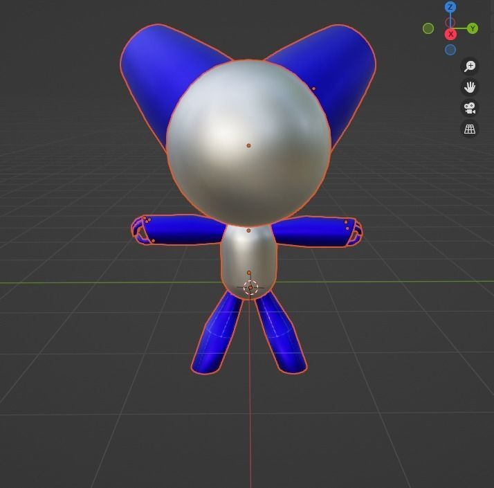 robotkid robotboy lowpoly and highpole  Low-poly 3D model_3