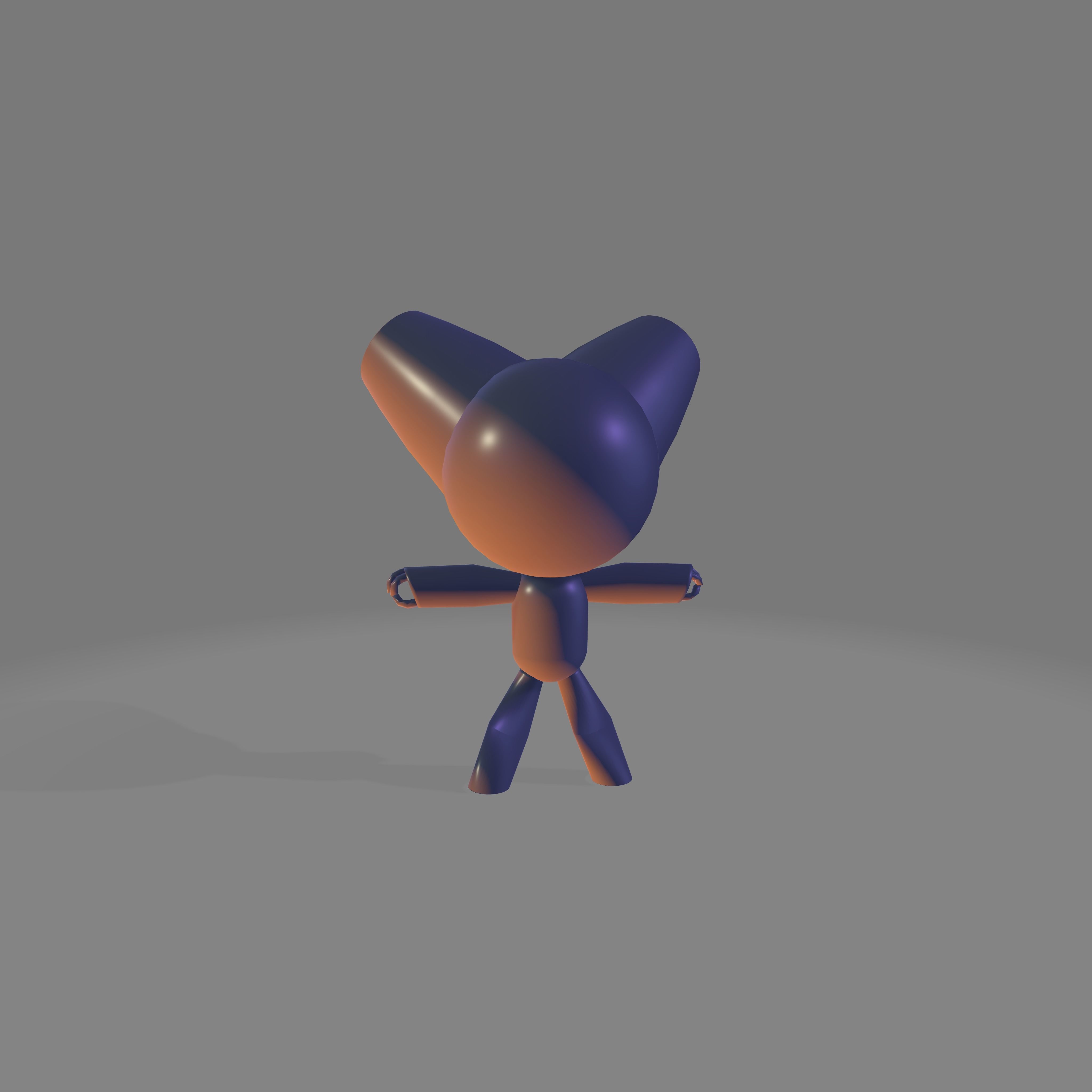 robotkid robotboy lowpoly and highpole  Low-poly 3D model_1