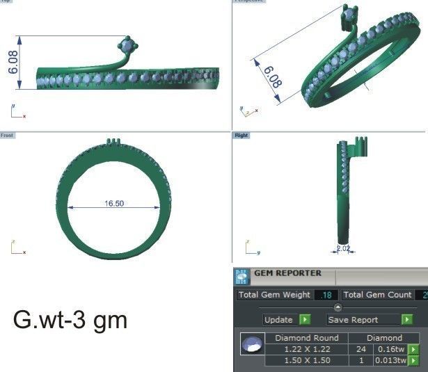 Minimalist Ring 217 3D print model_5