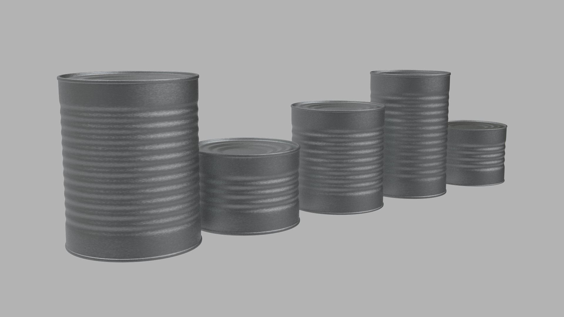 Tin Can collection 3D model_1
