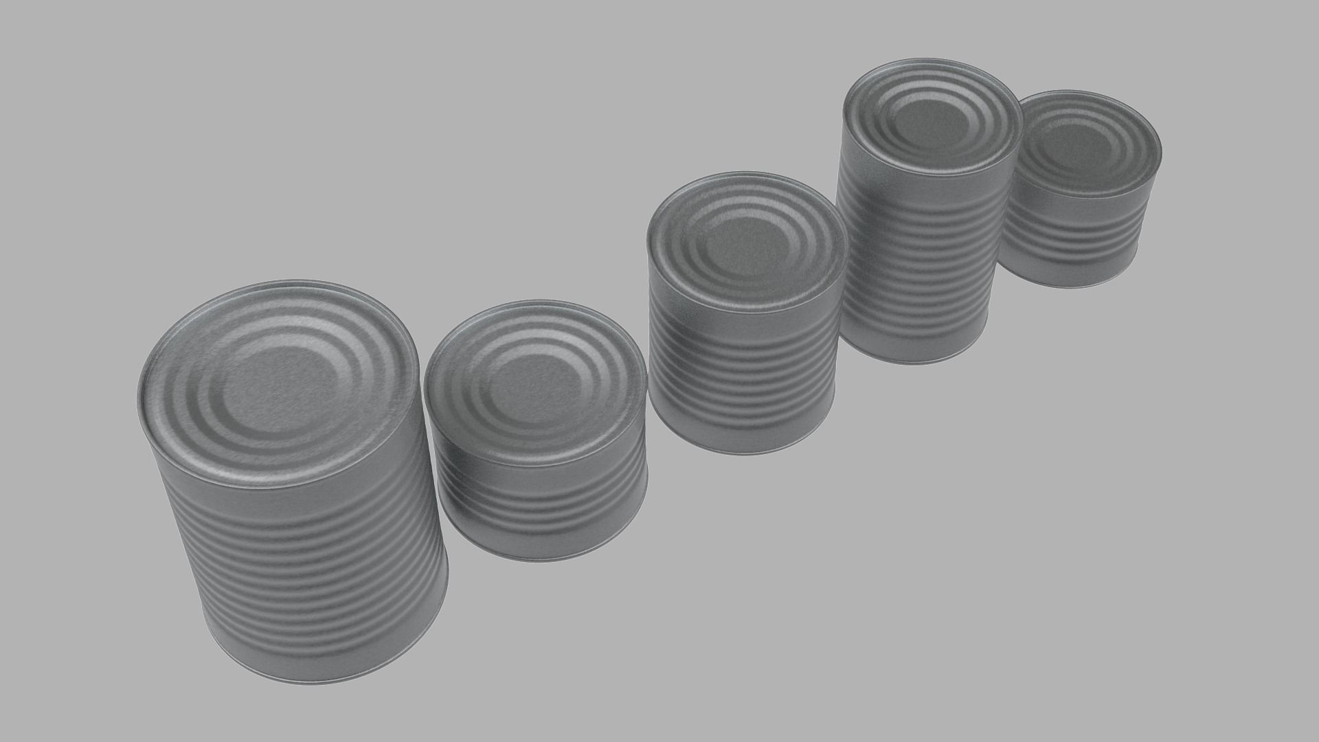Tin Can collection 3D model_2