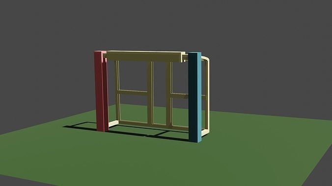 football goal Free low-poly 3D model