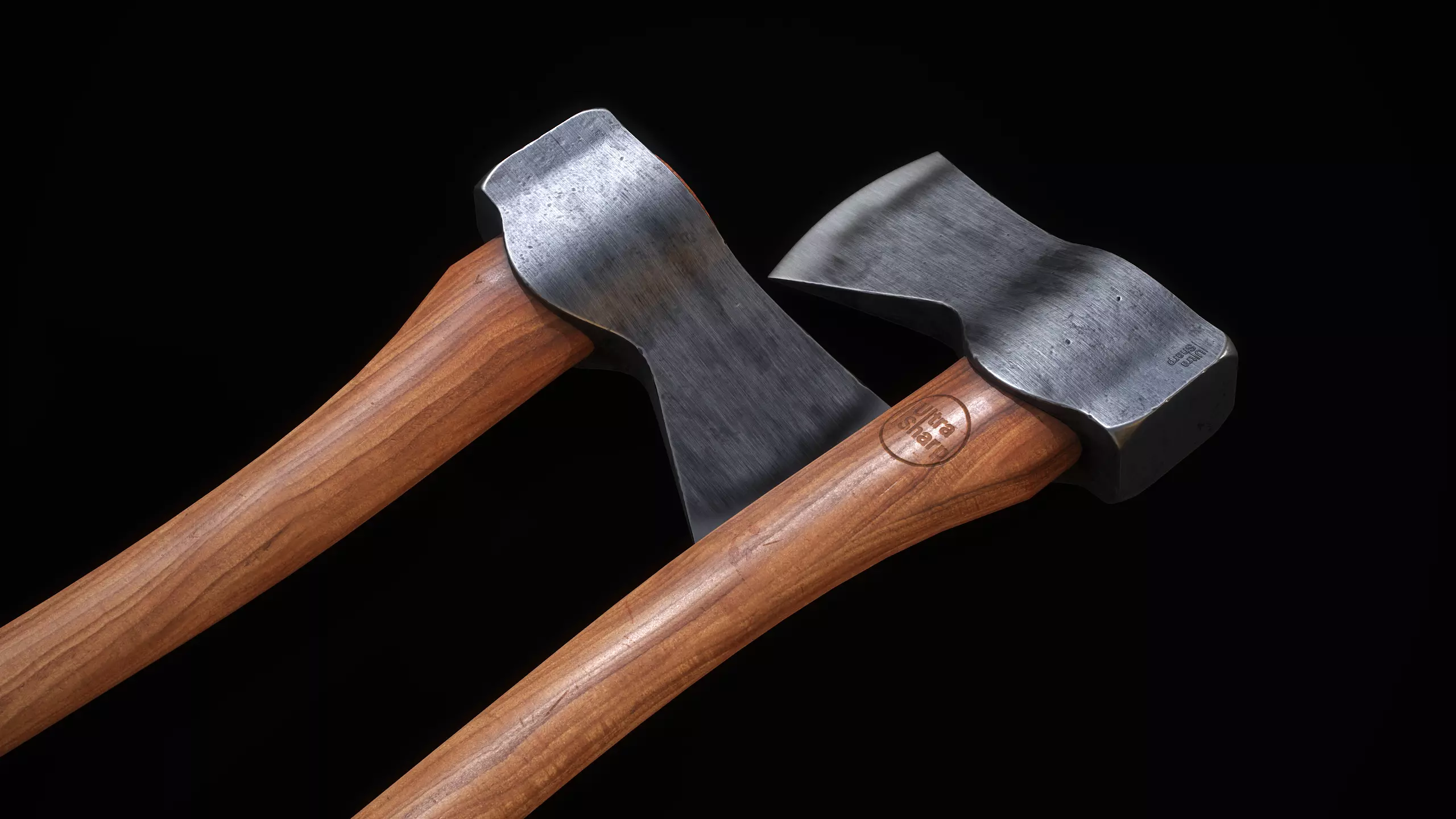 Axe Melee Weapon Low-poly 3D model_0