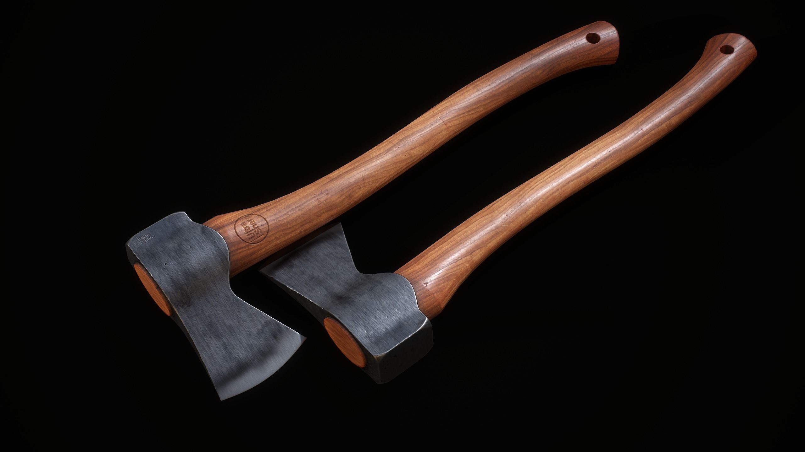 Axe Melee Weapon Low-poly 3D model_6