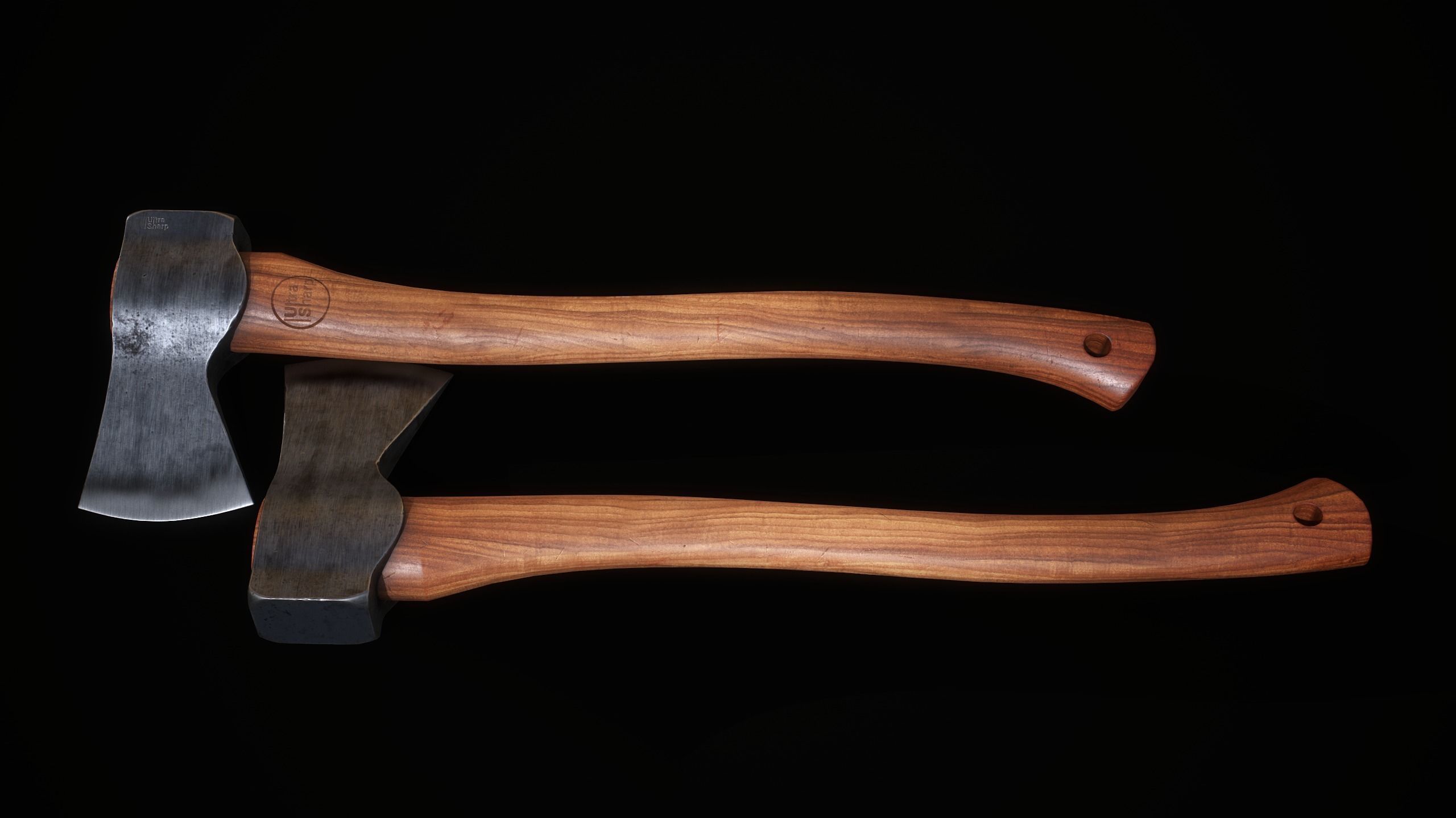 Axe Melee Weapon Low-poly 3D model_5