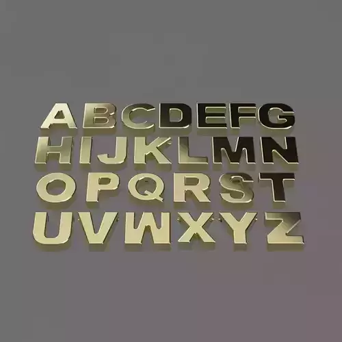 Alphabet Pendant 3D Model Collection for Necklaces